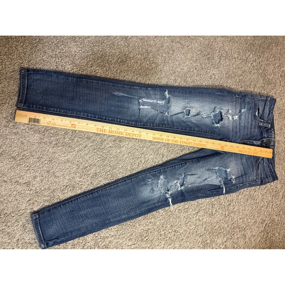 American Eagle Super Stretch Jegging Jeans Womens 2 Distressed Ripped Wash